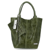 GEANȚĂ DIN PIELE shopper bag Vittoria Gotti verde B15